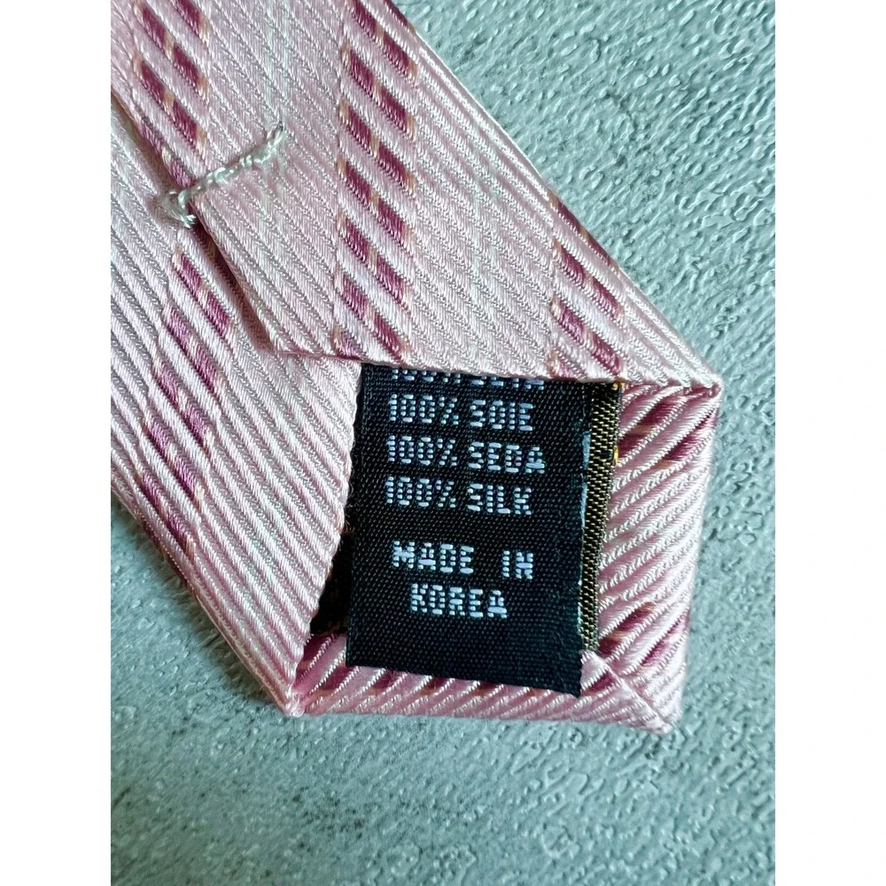 Roberto Villini Silk Tie Pink Diagonal Stripe Regular 3.75